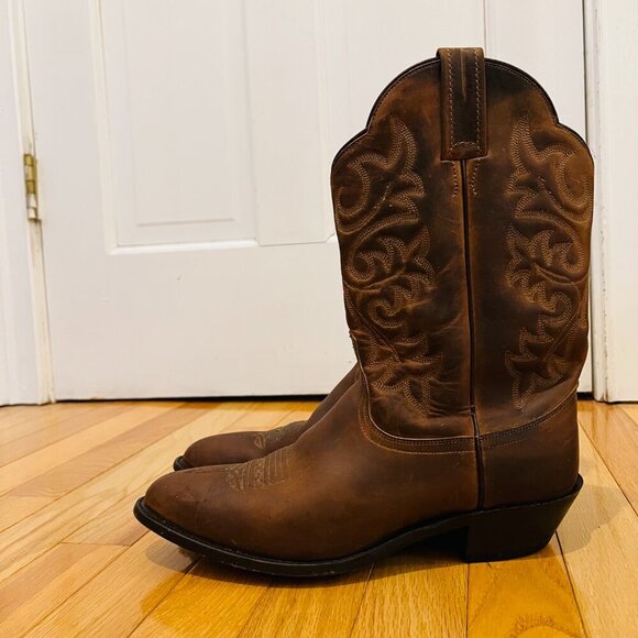 Dan Post Western Leather Boots Women’s 10 M Pointed Cutout Brown - Picture 10 of 16